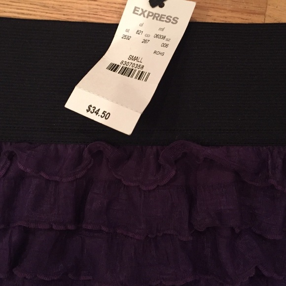 NWT purple ruffle high waisted skirt - Picture 2 of 3